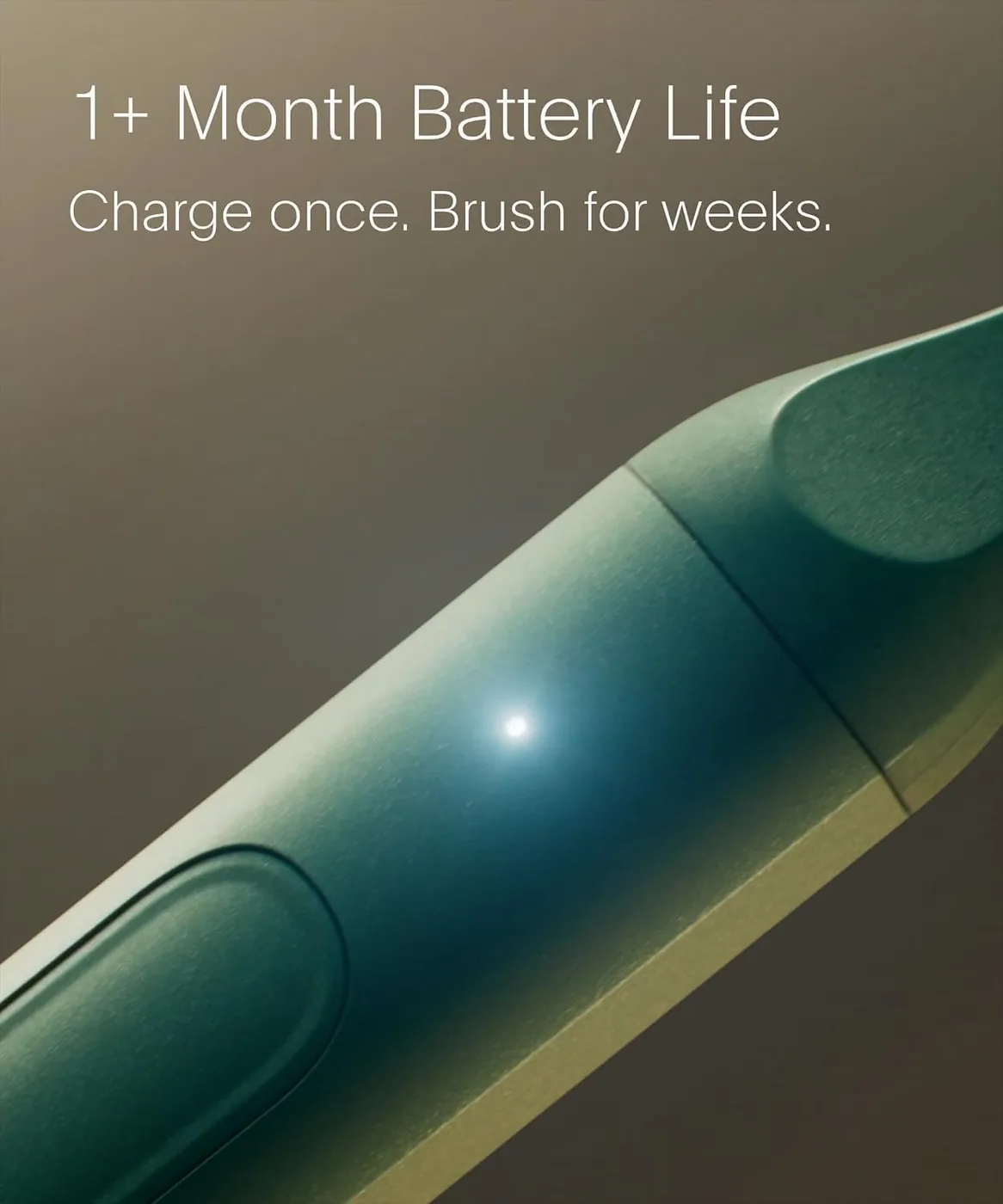 Close-up of the SURI Pro 2.0 handle showing the battery indicator light